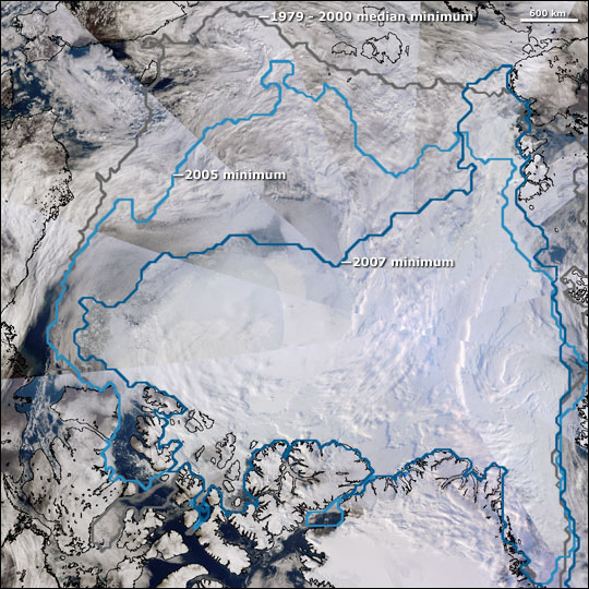 Arctic sea ice at ice minimum